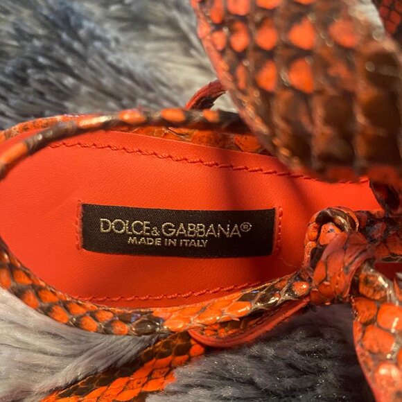 Dolce & Gabbana Women's "Keira" Python Exotic Ankle Strap Heels - Picture 14 of 16